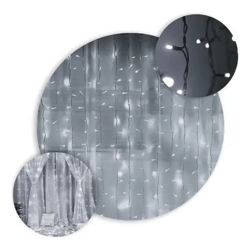 Pisca Pisca Cascata/Cortina De Natal 400 Led 10 Metros 110v P.d’agua