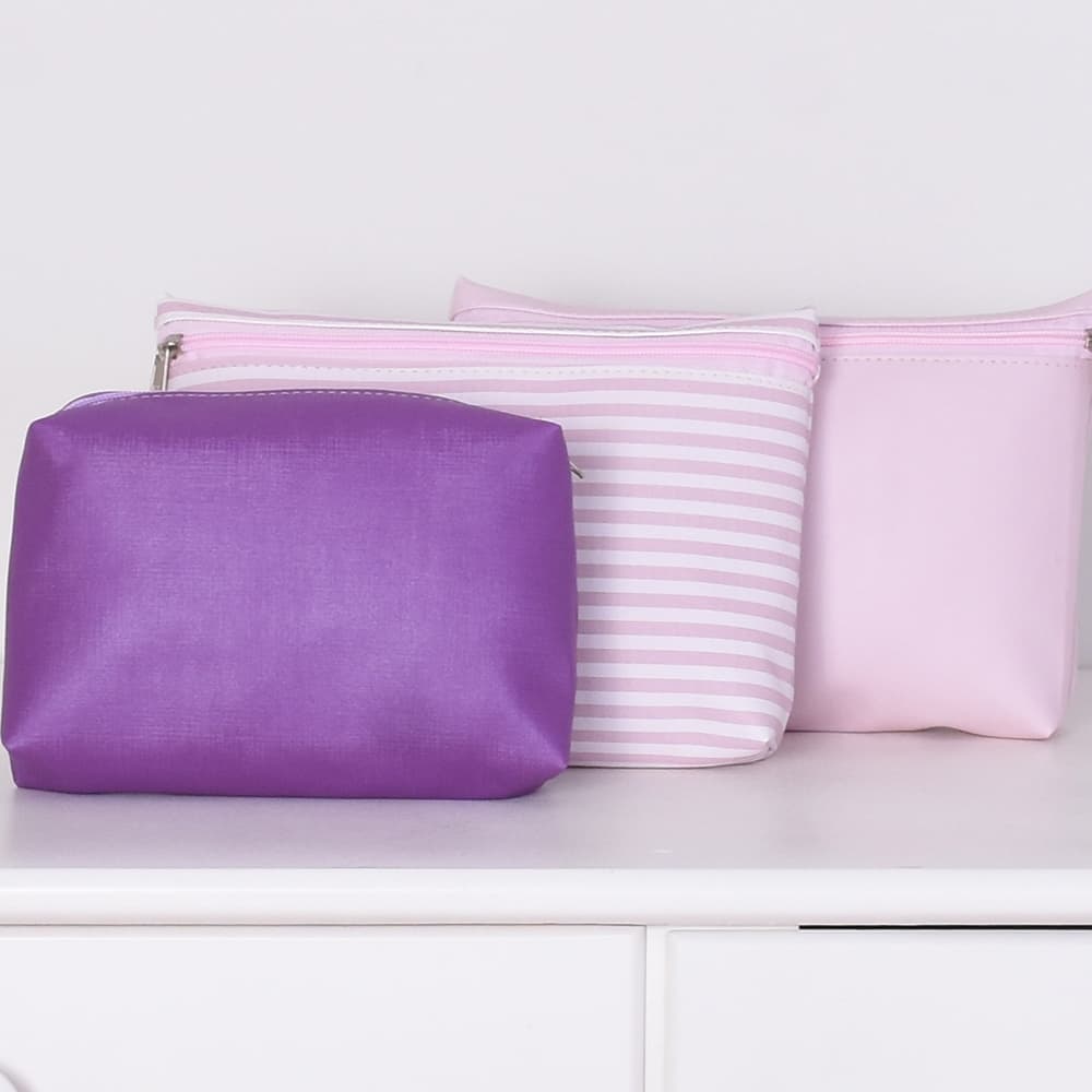 Kit 3 Necessaire Menino/Menina Viagem Mala