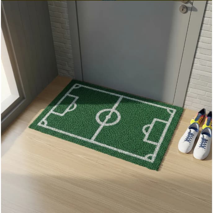 Tapete capacho Campo De Futebol Time Divertido 60x40 porta quarto entrada ape