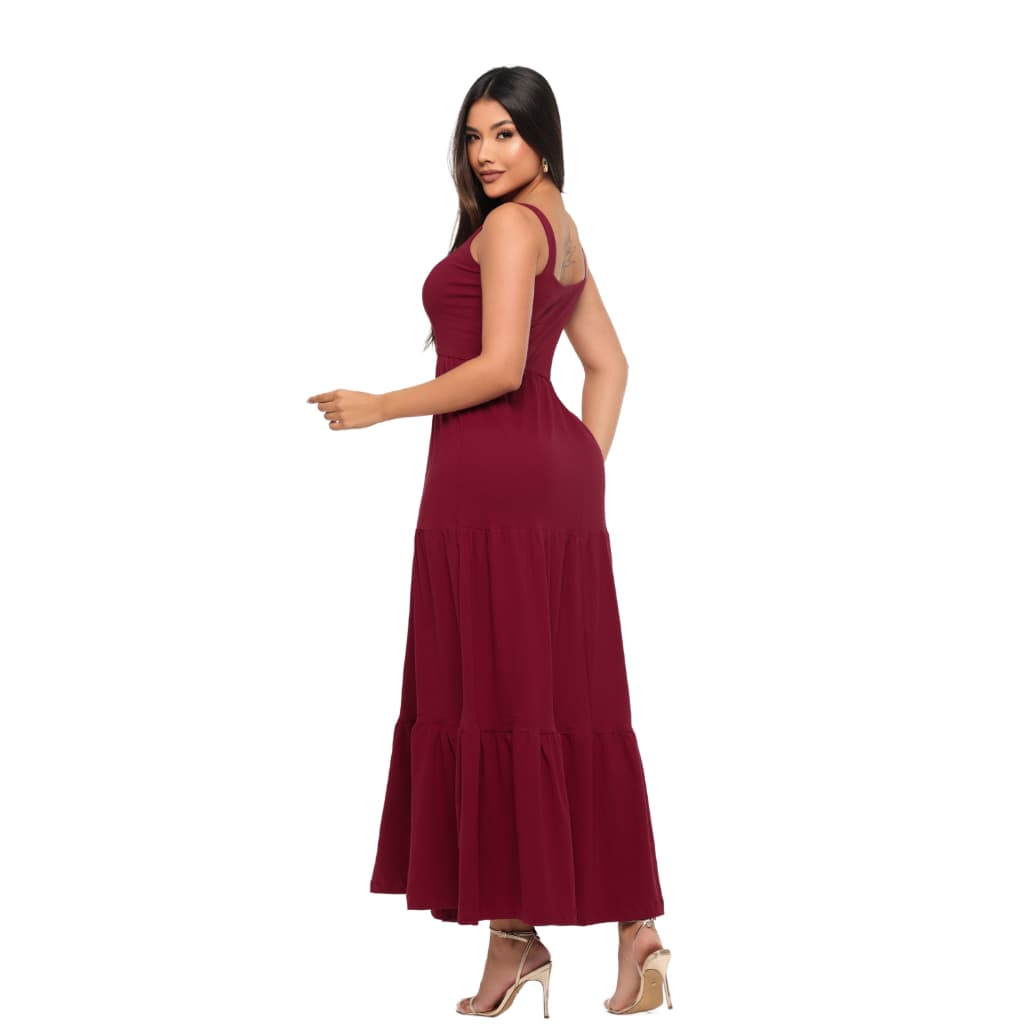 VESTIDO LONGO DE ALCINHA, MODA EVANGELICA ELEGANTE