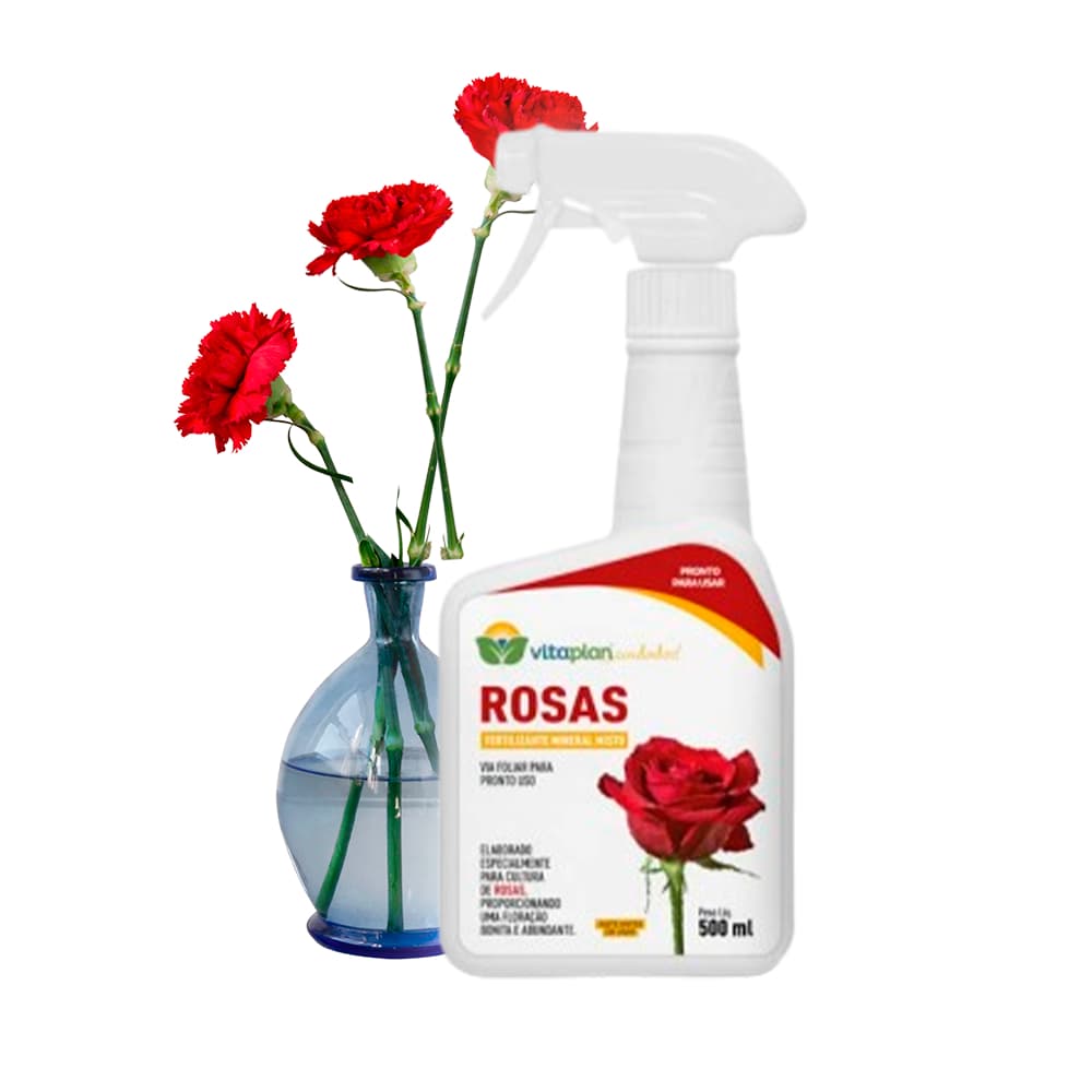 Adubo Fertilizante para Rosas 500ml Vitaplan Pronto Uso – Floração, Manutenmção e Crescimento