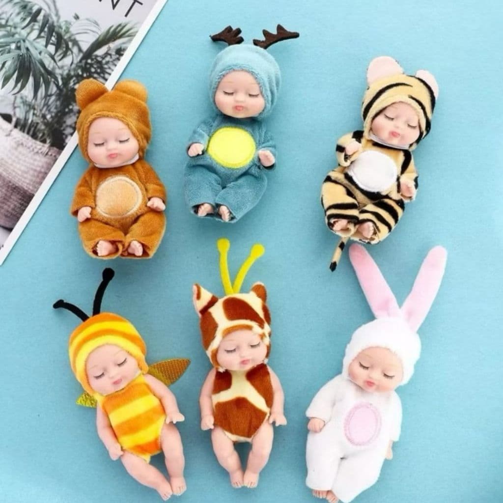 Bonecas Bebê Reborn Caixa Com  Modelos Com Roupinhas De Animais Fofas Novas Envio Imediato