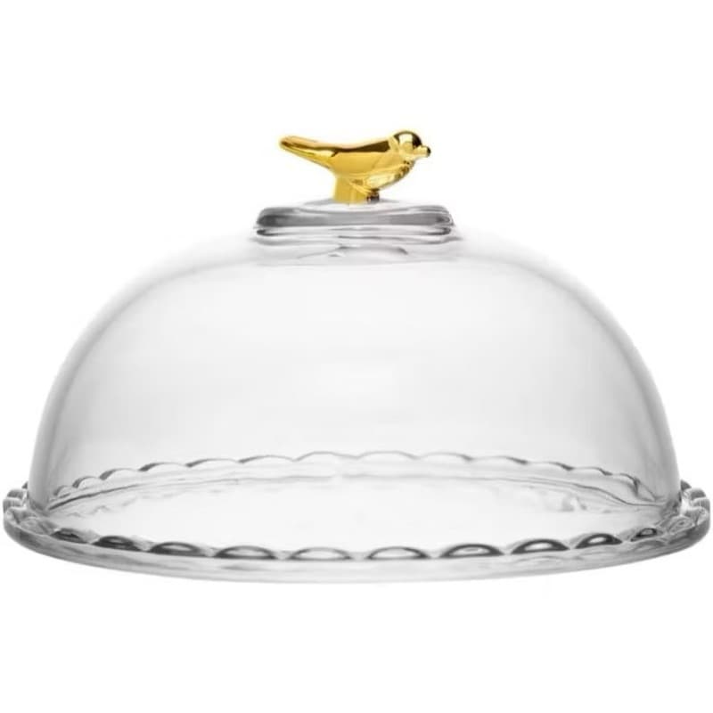 Queijeira Golden Bird 20cm com Tampa Cristal - Wolff Mesa Posta