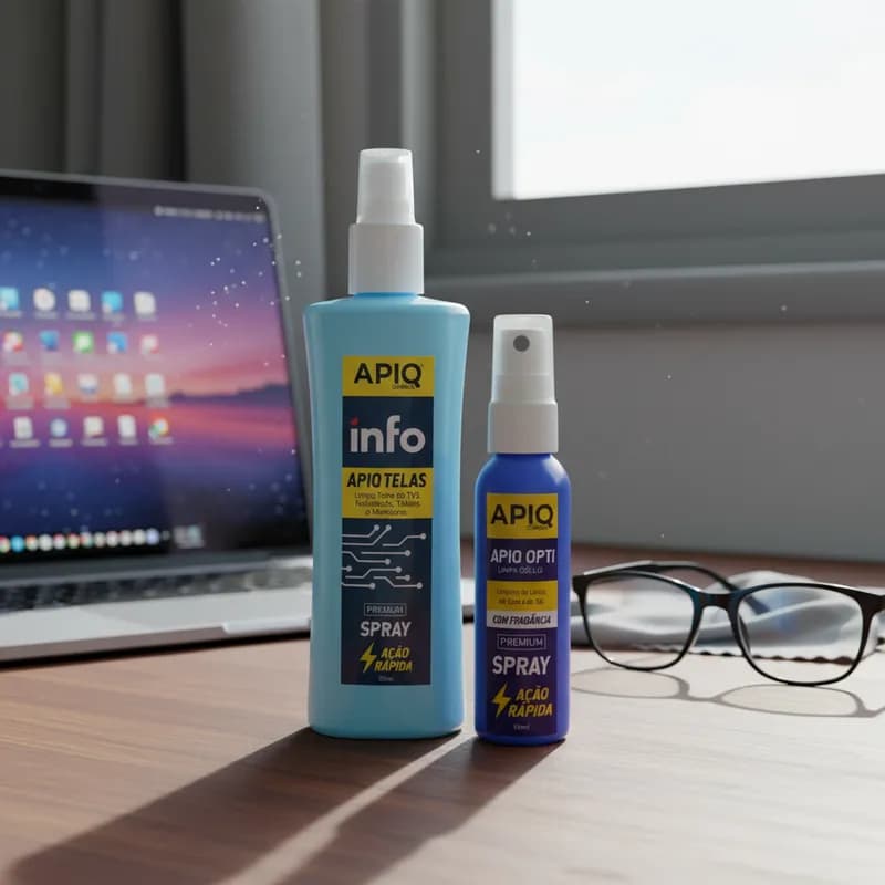 Kit para Limpa Óculos azul 60 ML + Limpa telas 300 ML