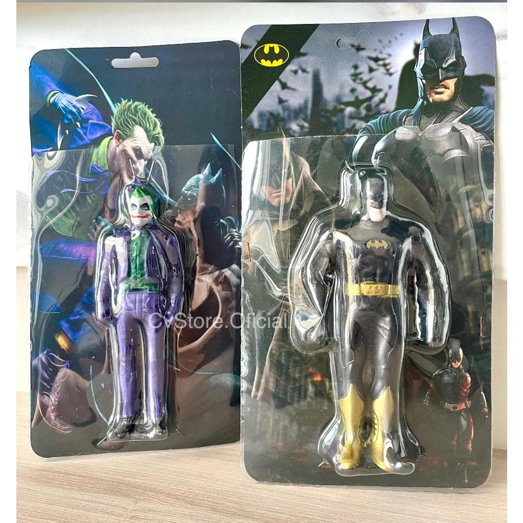 Conjunto 2 Boneco Batman Articulado E Coringa Action Figure 15Cm Personagens Brinquedo Filme Menino Liga Da Justiça