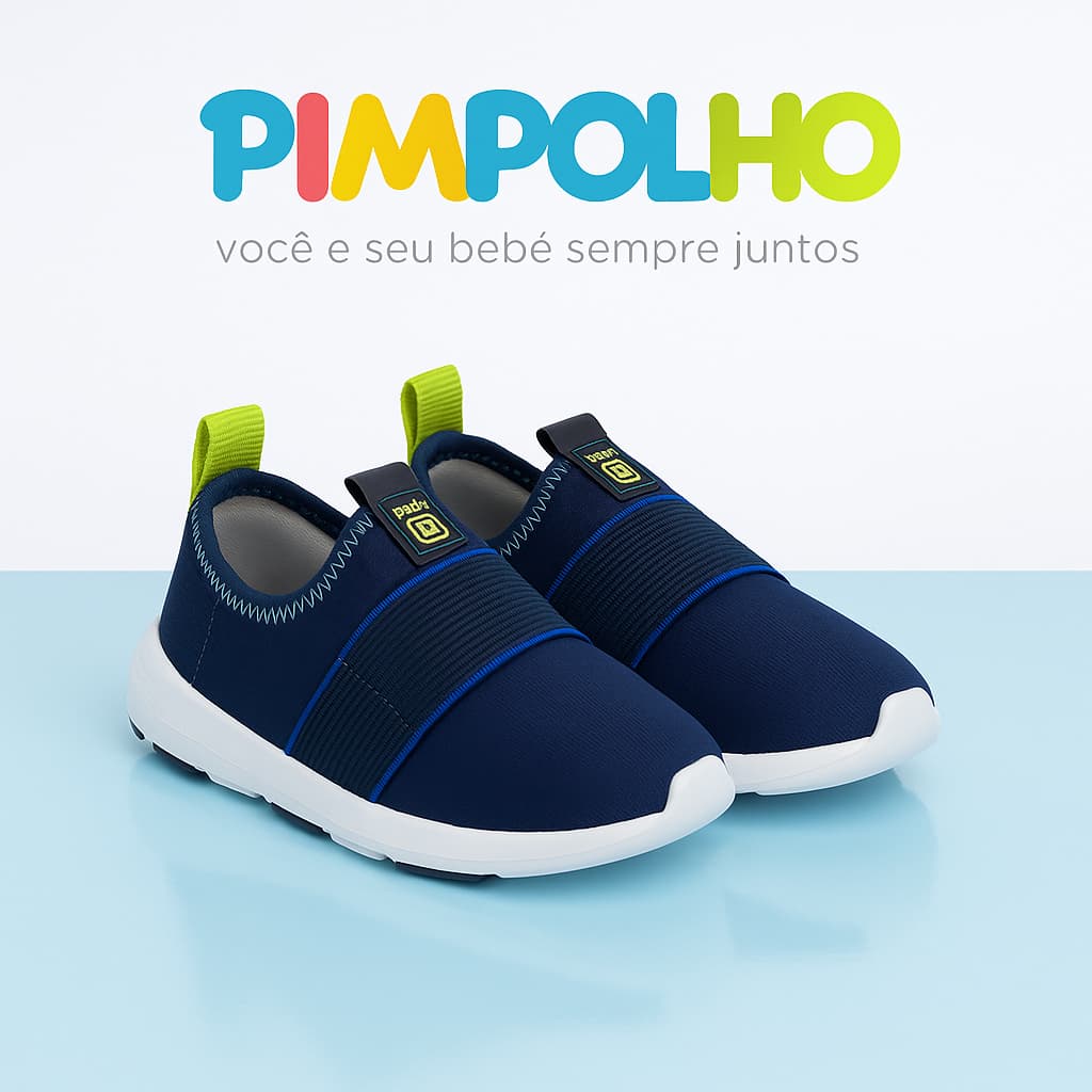 Tênis Infantil Menino Pimpolho Sport Neo Calce Fácil nas cores Preto e Azul