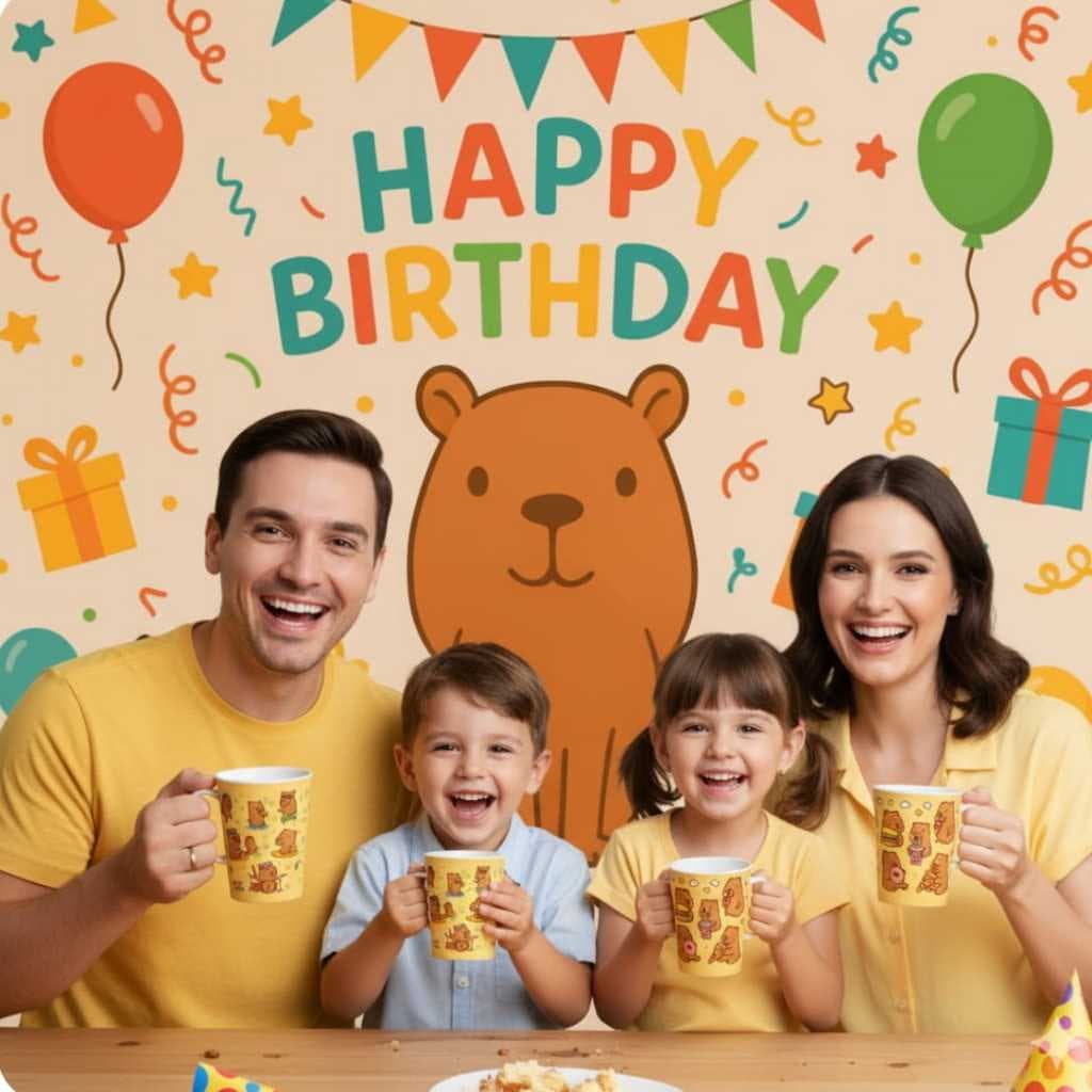 Kit Canecas Capivaras 12 PEÇAS - Capivara 430ml | Ideal para Crianças, Festas, presentes e Brindes