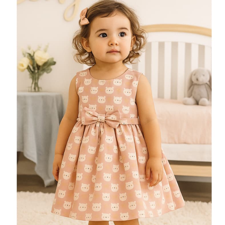 Vestido Fluido Feminino Baby Infantil Desconto Especial + Calcinha