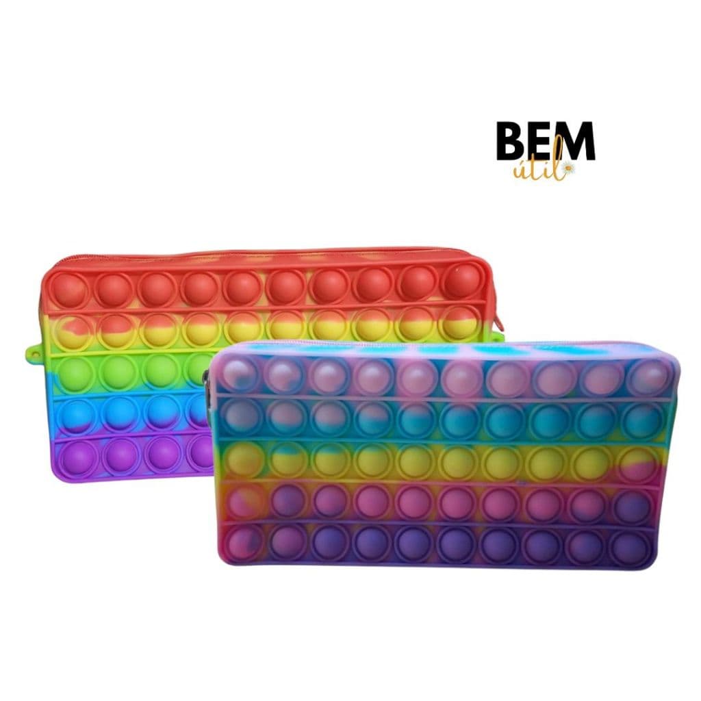 Estojo Pop It Escolar Fidget Toy Necessaire