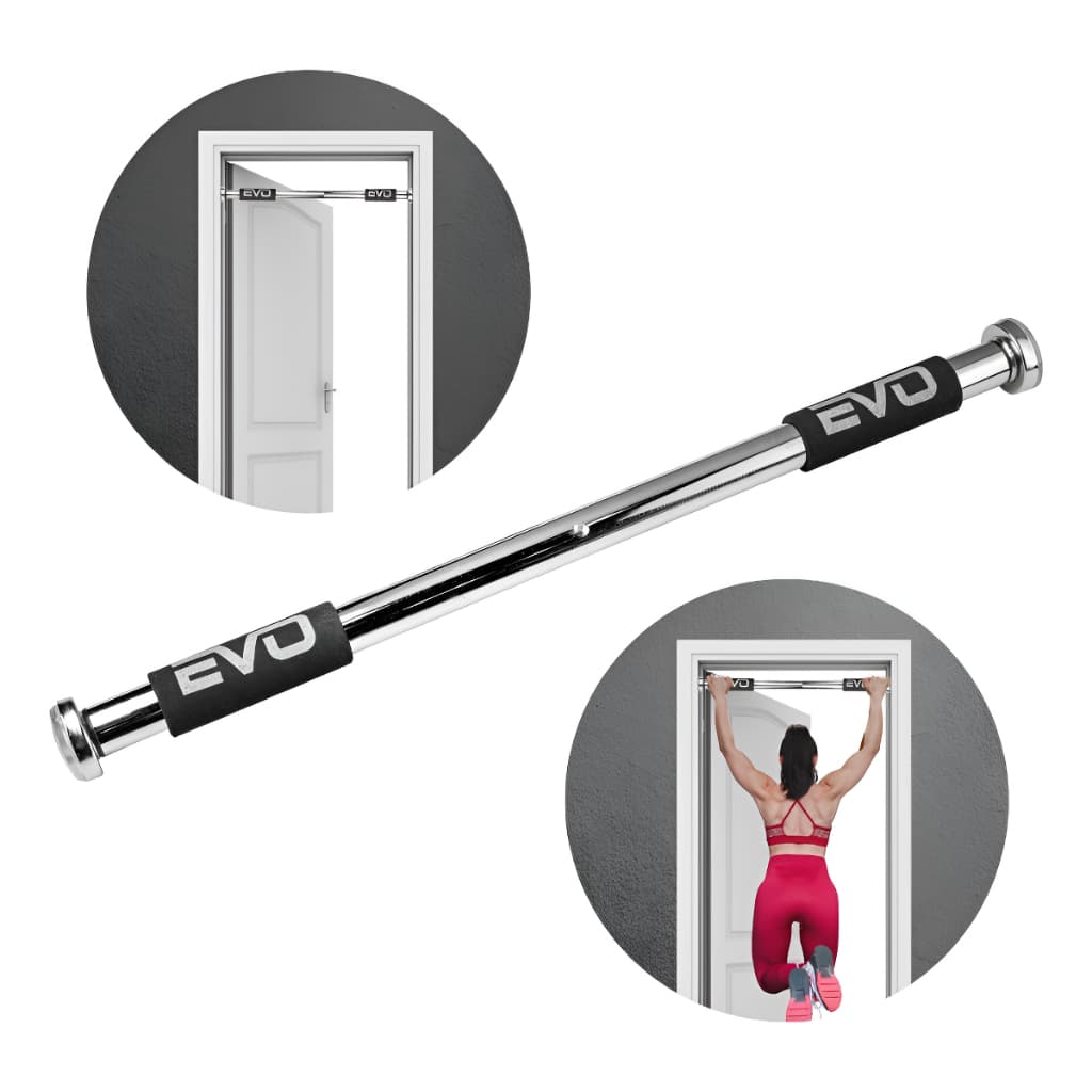 Barra Fixa De Porta Aço Multifuncional Exercício Musculação EVO