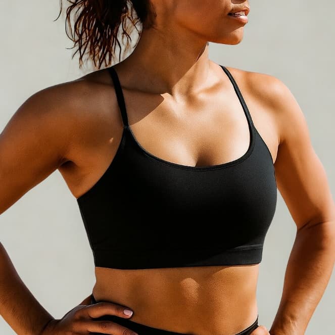 Top Fitness Academia Feminina Duplo Alça Fina Poliamida Alta Compressão