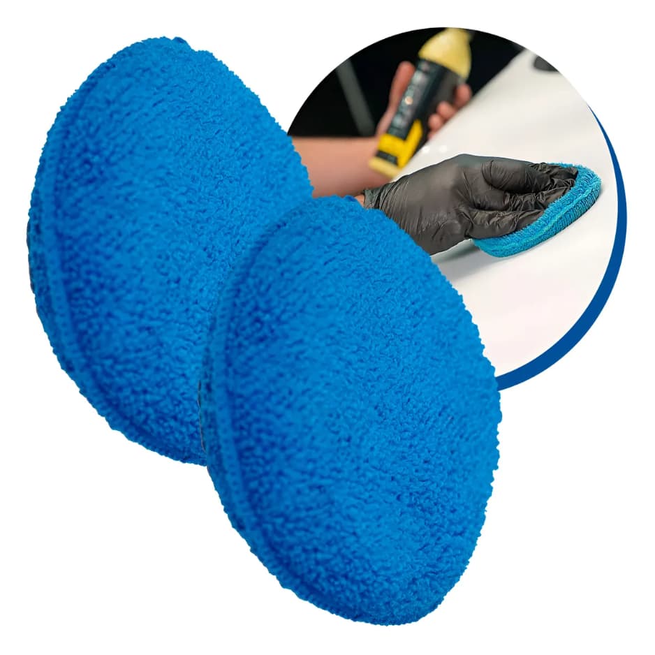2 Aplicadores de Microfibra Vonix Azul Claro 200GSM