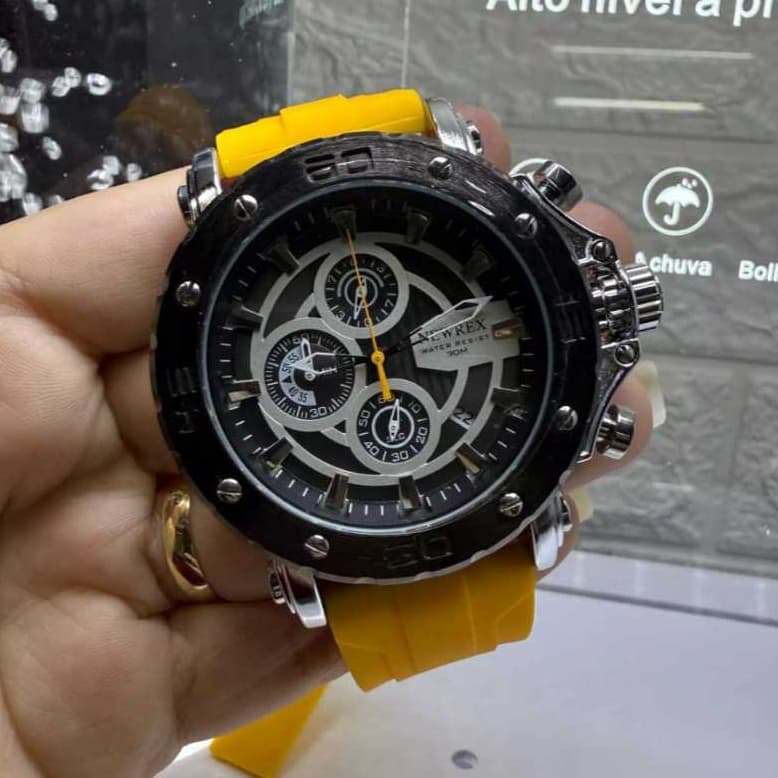 Lançamento Relógio Masculino A Prova D Água Com Pulseira de Borracha Original Newrex