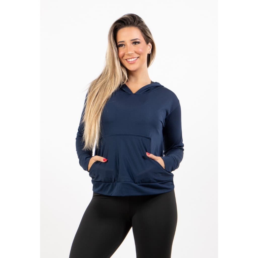 Blusa Feminina Casaco Moda Academia Fitness Com Capuz Dry Fit Akira Modas