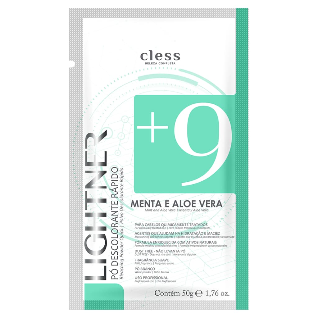 Pó Descolorante Lightner Menta e Aloe Vera +9 Tons 50g Clareamento Capilar Profissional
