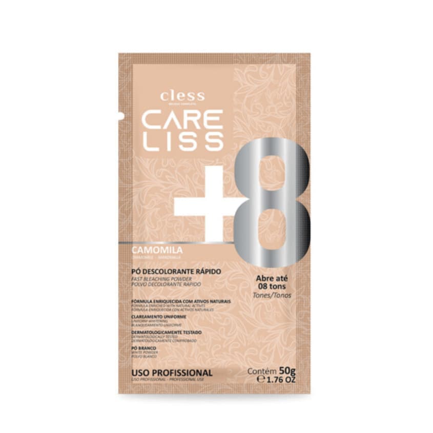 Pó Descolorante Care Liss Camomila +8 Tons 50g Clareamento Capilar Profissional Envelope