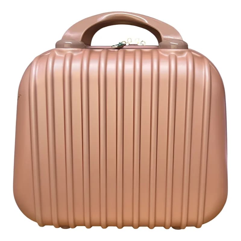 Frasqueira Necessaire Premium Rígida ABS Viagem Organizador Maquiagem Alça Silicone 012