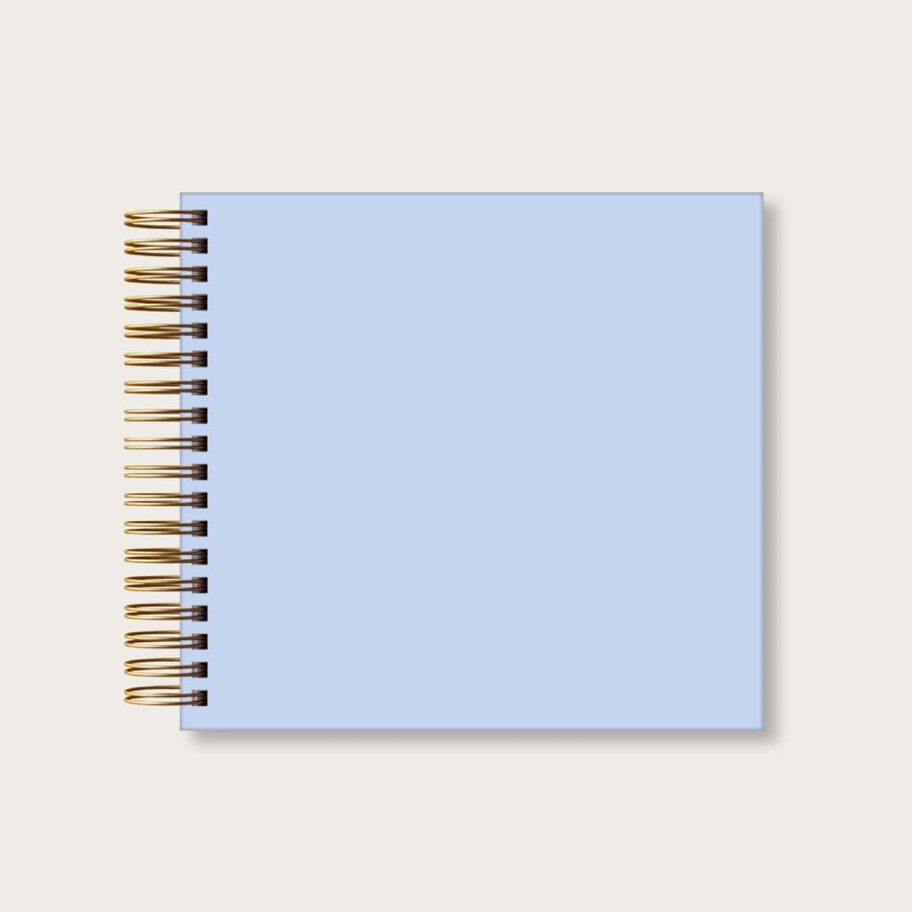 Caderno para Scrapbook 22 x 24 cm Azul Bebê