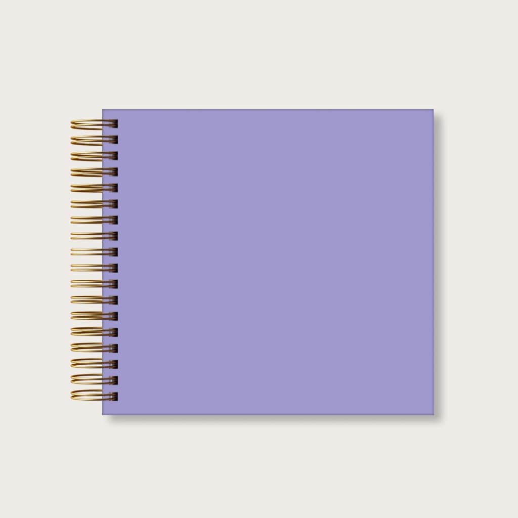 Caderno para Scrapbook 22 x 24 cm Lavanda