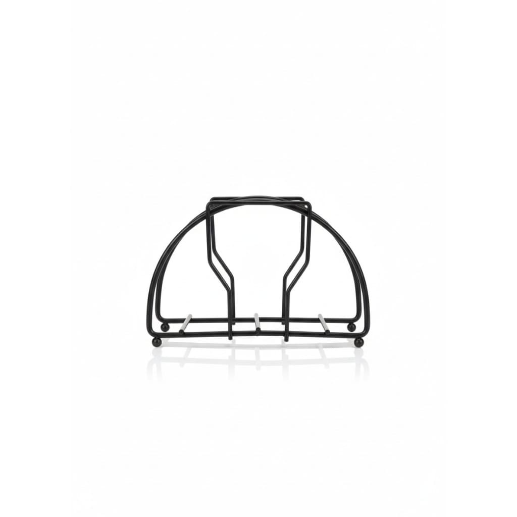Suporte para Guardanapos de Mesa em Metal Preto, 13 cm x 4 cm x 9 cm, Organizador para Cozinha