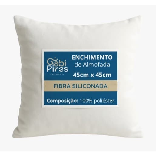 Refil kit com 4 45x45 P/ Enchimento De Almofada De Fibra Super Macia