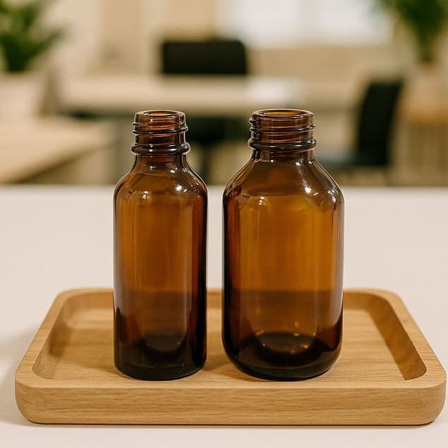 kit 10 Frascos De Vidro Âmbar 100ML Ou 50ml Sem Valvula