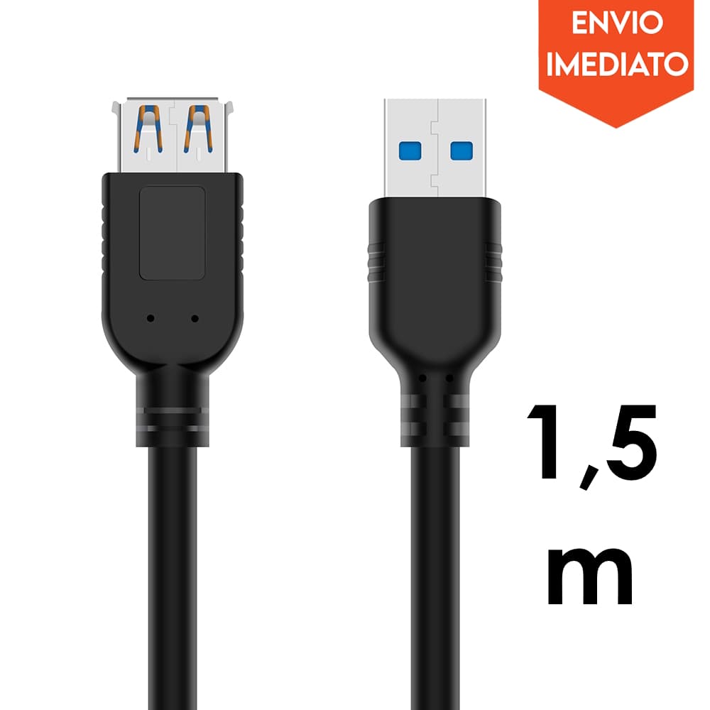 Cabo Extensor USB 3.0 1,5m Plus Cable - USBAF3015