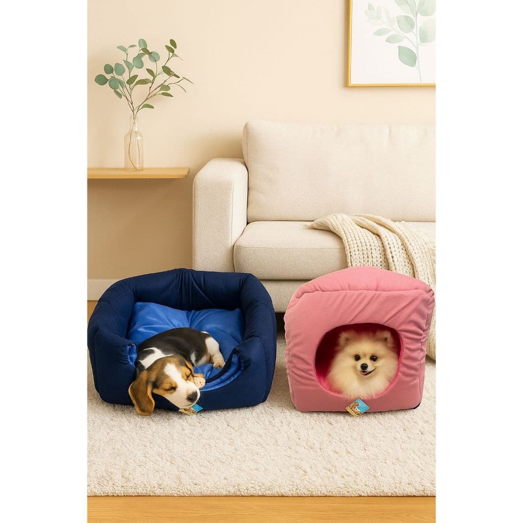 Caminha Pet 2 em 1 Toca Iglu Cachorro Gato Cão Lavável Cama Pet Linda Frio Calor Confortável Suede