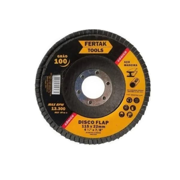 Kit 5/10/15/20 DISCOS FLAP 4,5" GRÃO 40 DTOOLS