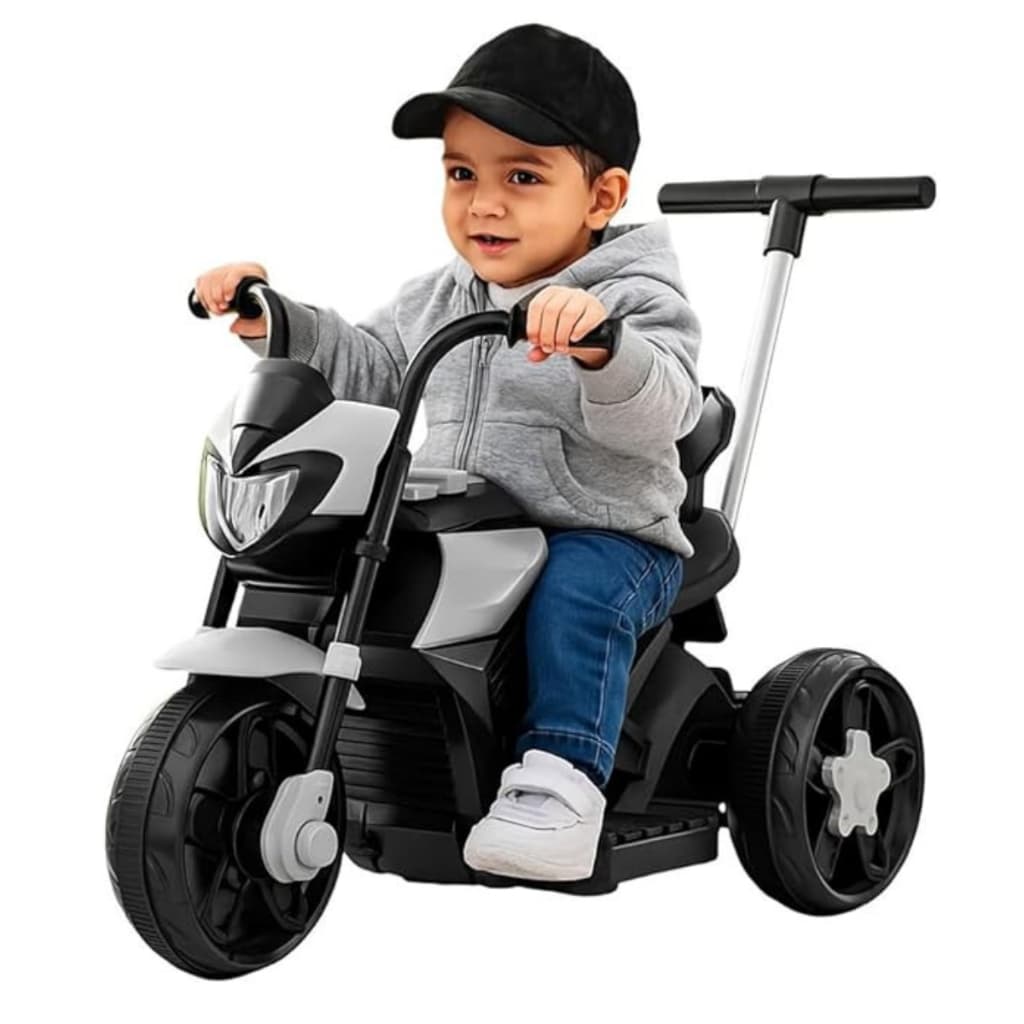 Mini Moto Esportiva Elétrica Infantil 6V 3km/h Controle Remoto até 30kg Luzes Sons, Pedal Acelerador
