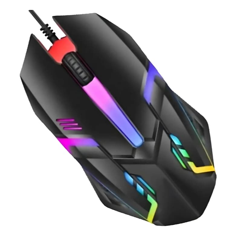 Mouse Com Fio Alta Qualidade RGB Óptico USB 1,2 Metro Preto KA-778
