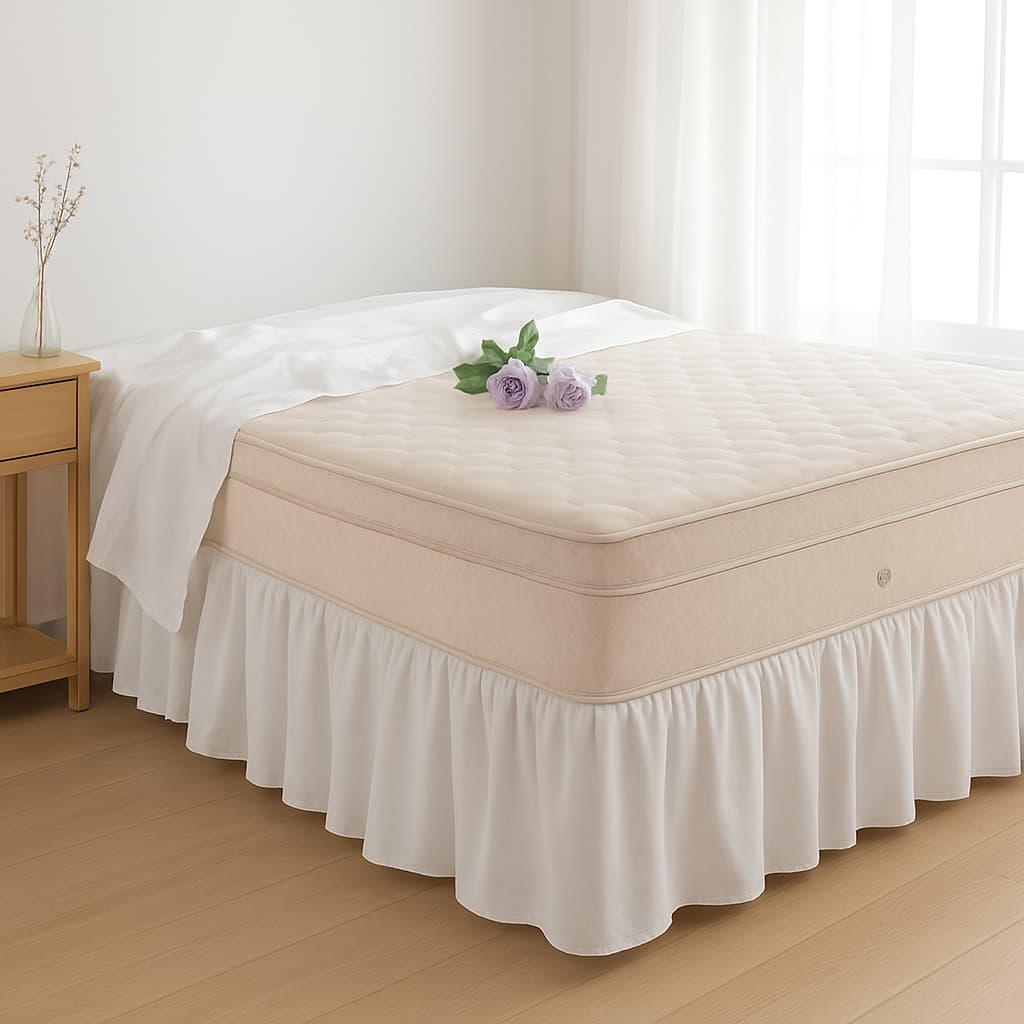 Saia Para Box Cama Casal Esperança com Elástico Ajustável Branca Preta Palha
