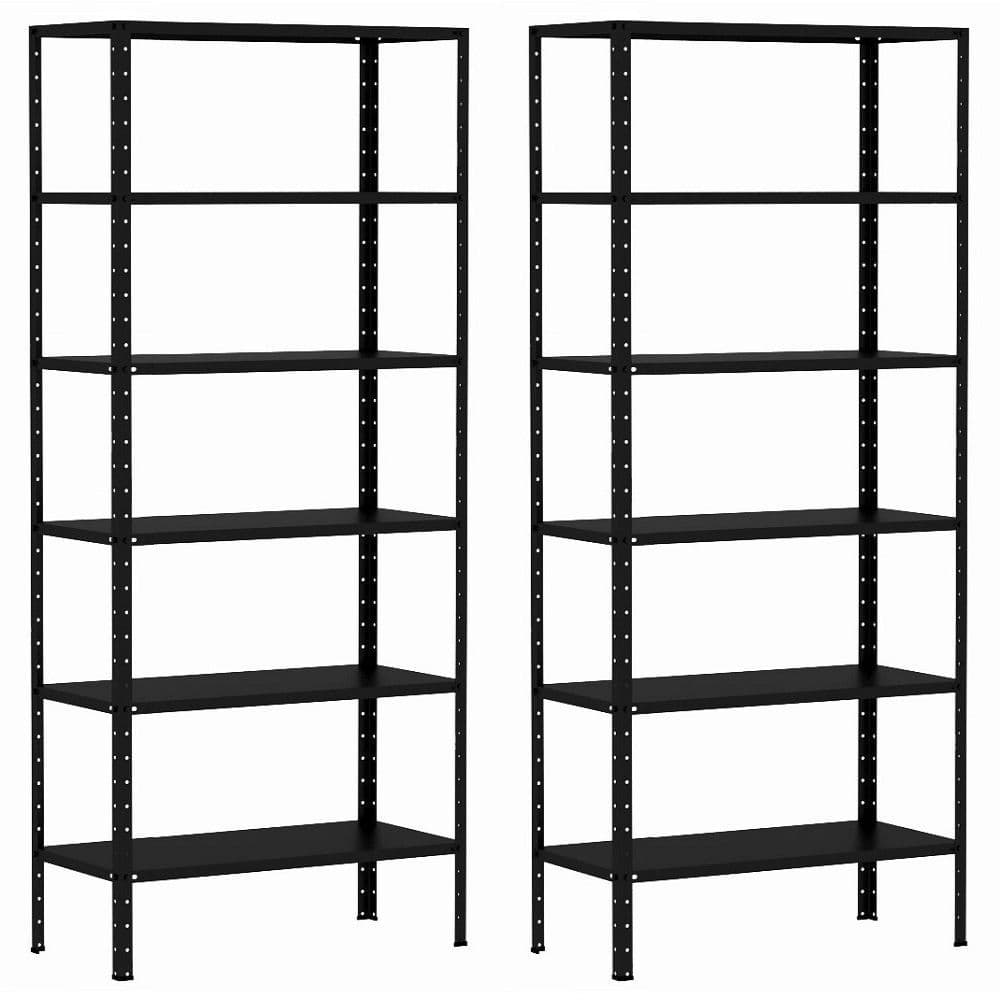 2 Armário Multiuso Organizador Comércio 60cm Com 6 Prateleiras Em Aço Resistente