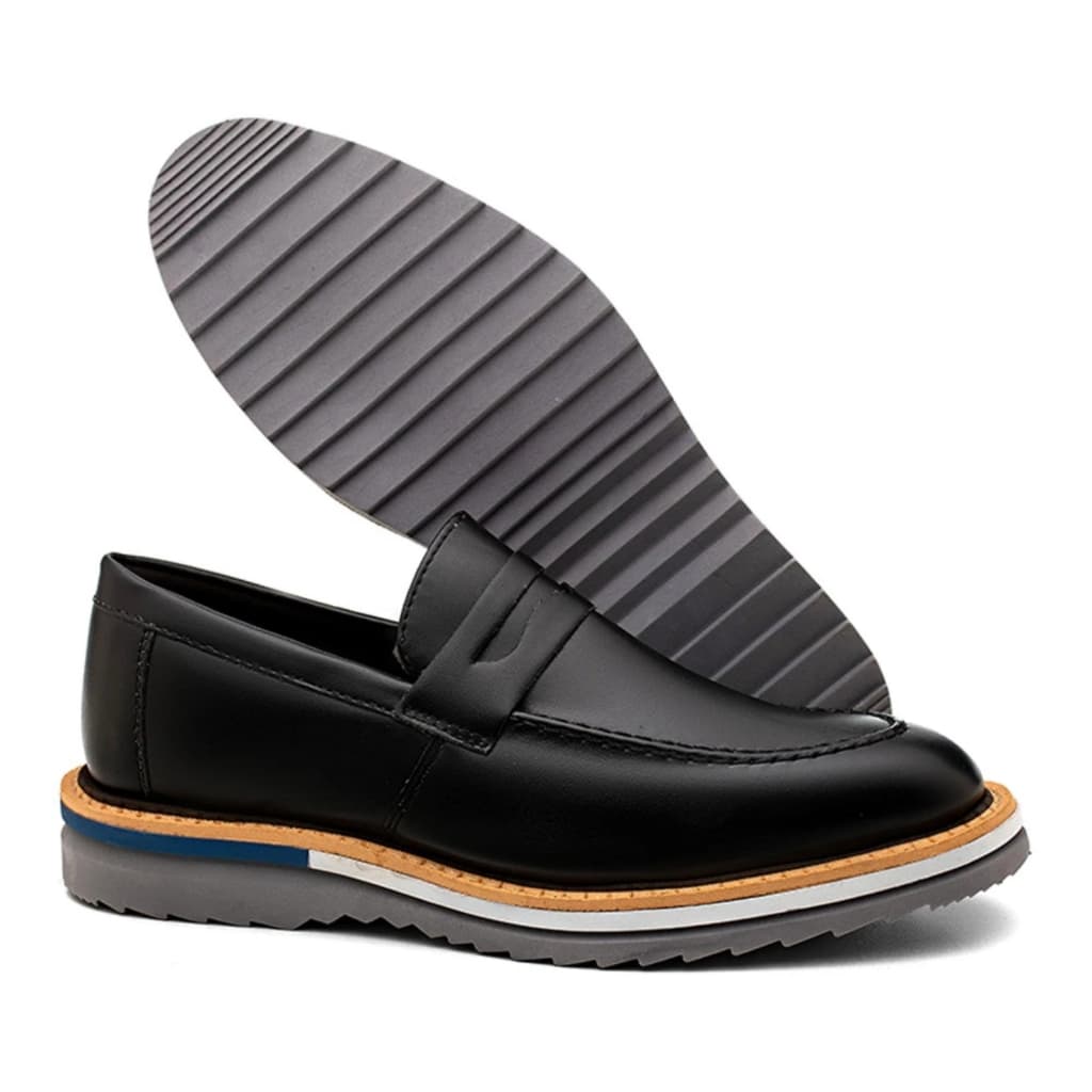 Sapato Mocassim Masculino Social Couro Loafer Slip On Confortável Casual Moderno Elegante