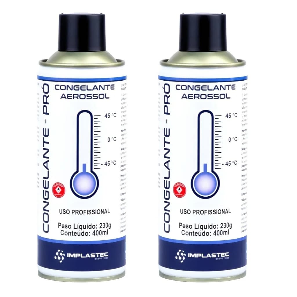 Kit 2x Congelante Aerossol Pro Implastec 400ml 230g