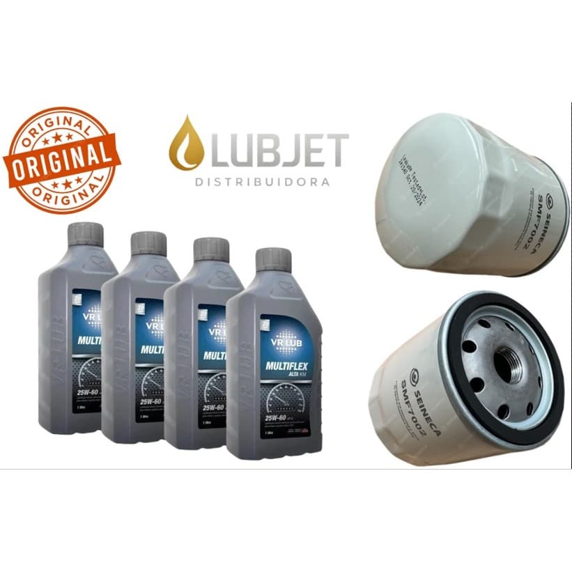 Kit Óleo VRLub 25W60 4 Litros + Filtro SMF3 | Chevette, Monza e Kadett | Alta Quilometragem