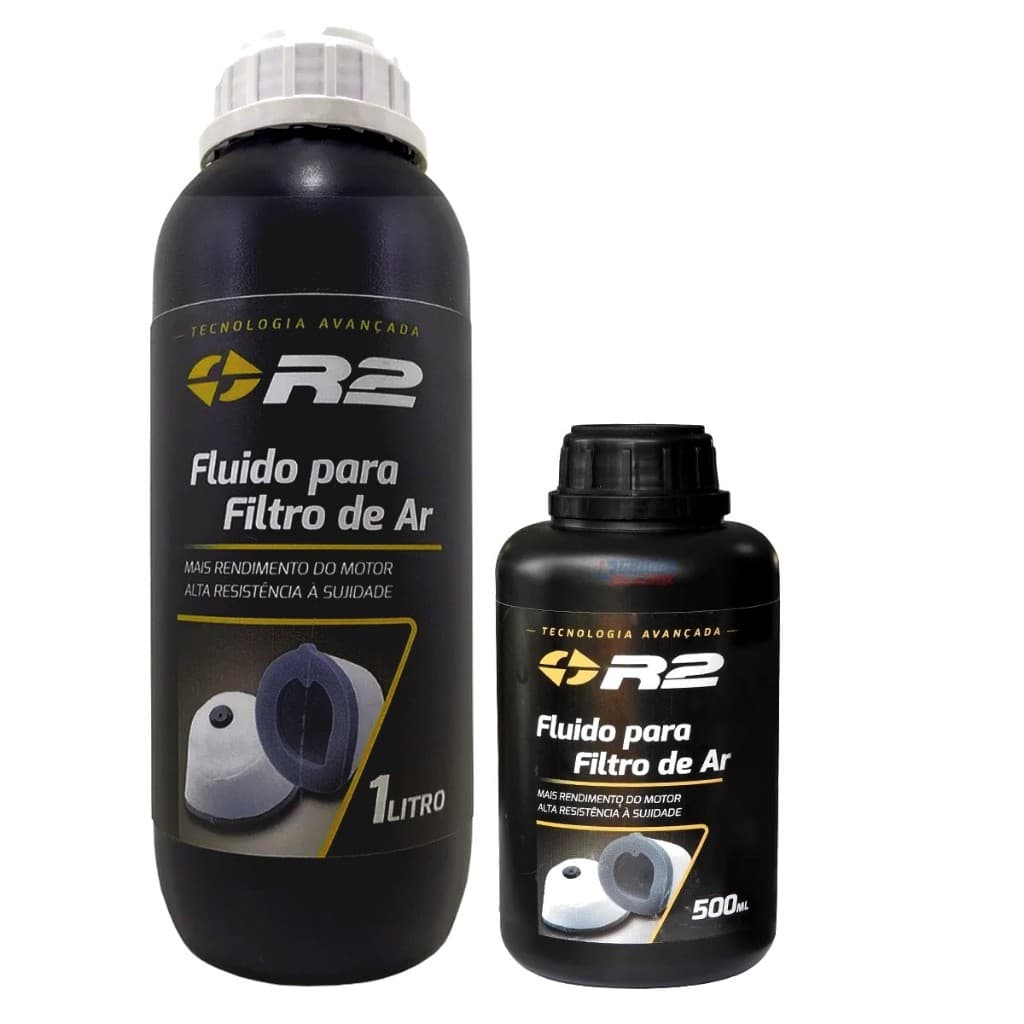 Óleo para Filtro de AR R2 500ml 1L Moto Motocross Off Road Trilha