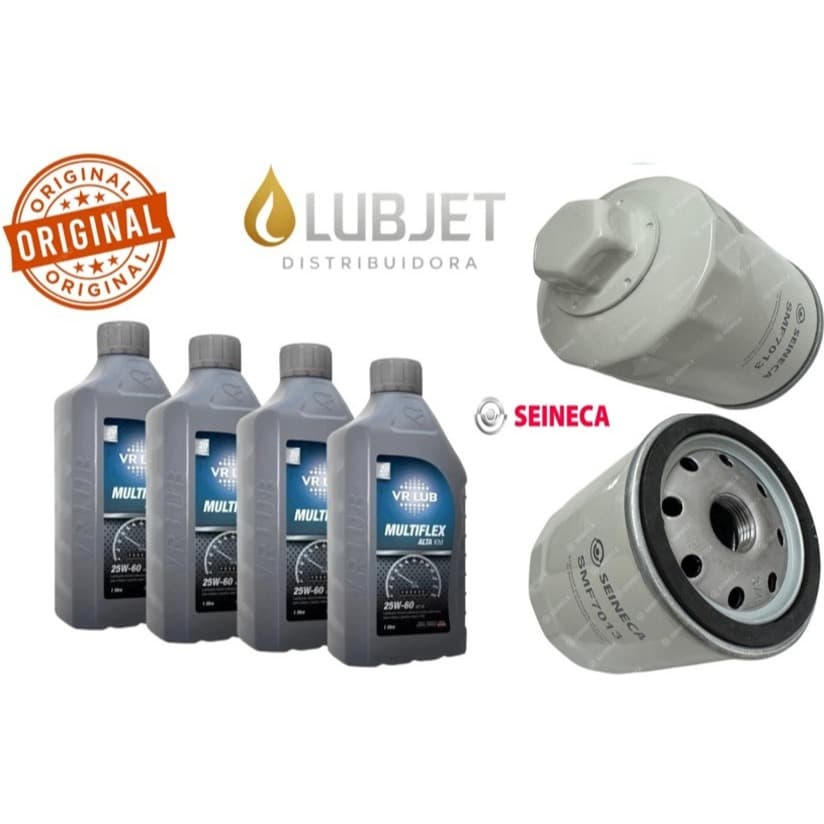 Kit Óleo VRLub 25W60 4 Litros + Filtro de Óleo SMF2 | Gol, Saveiro, Voyage, Santana e Passat AP