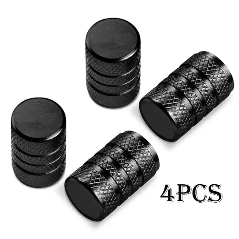 Kit 4 Peças Tampas Bico Válvula Pneu De Carro Moto Bike De Metal Aluminio