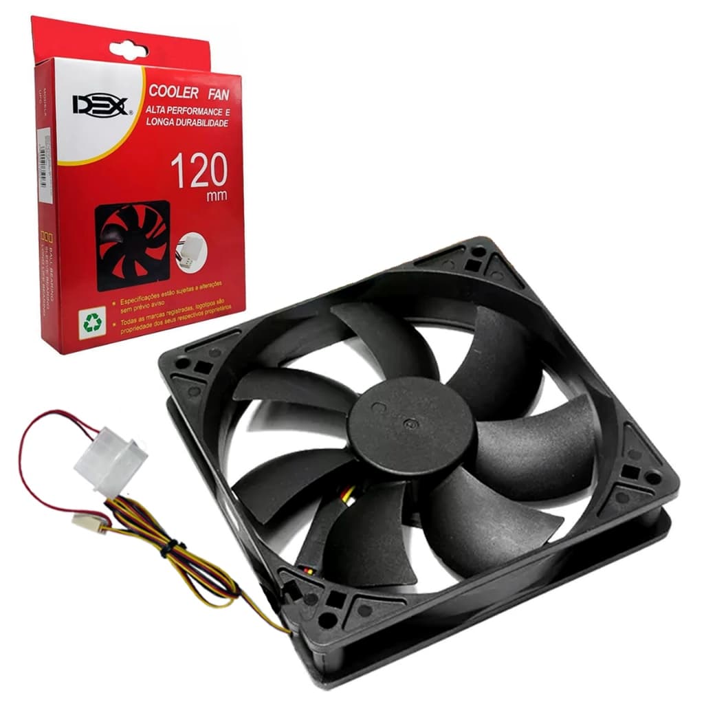 Cooler Fan 120x120mm 12cm 12v Gabinete Ventoinha Dex DX-12C