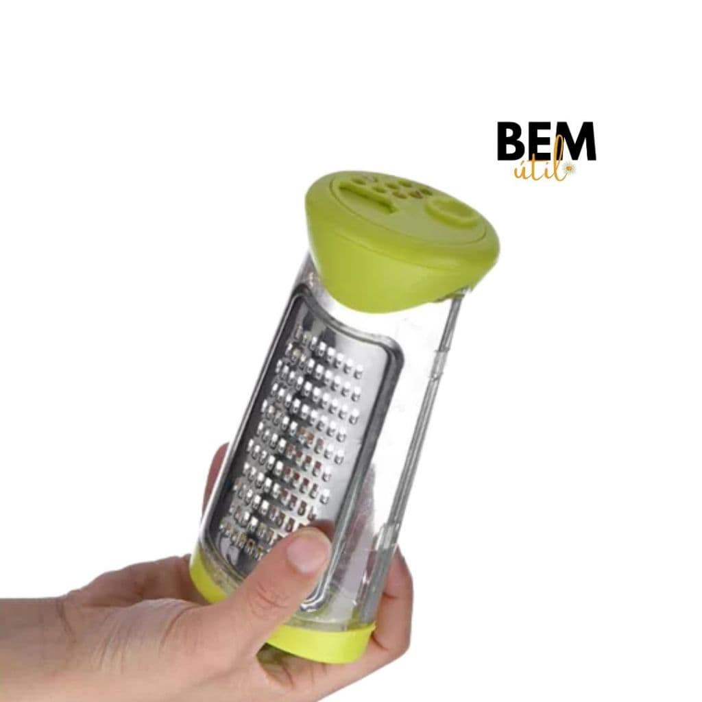 Ralador Com Dispenser Recipiente Medidor Para Queijo Legumes Verduras Chocolate