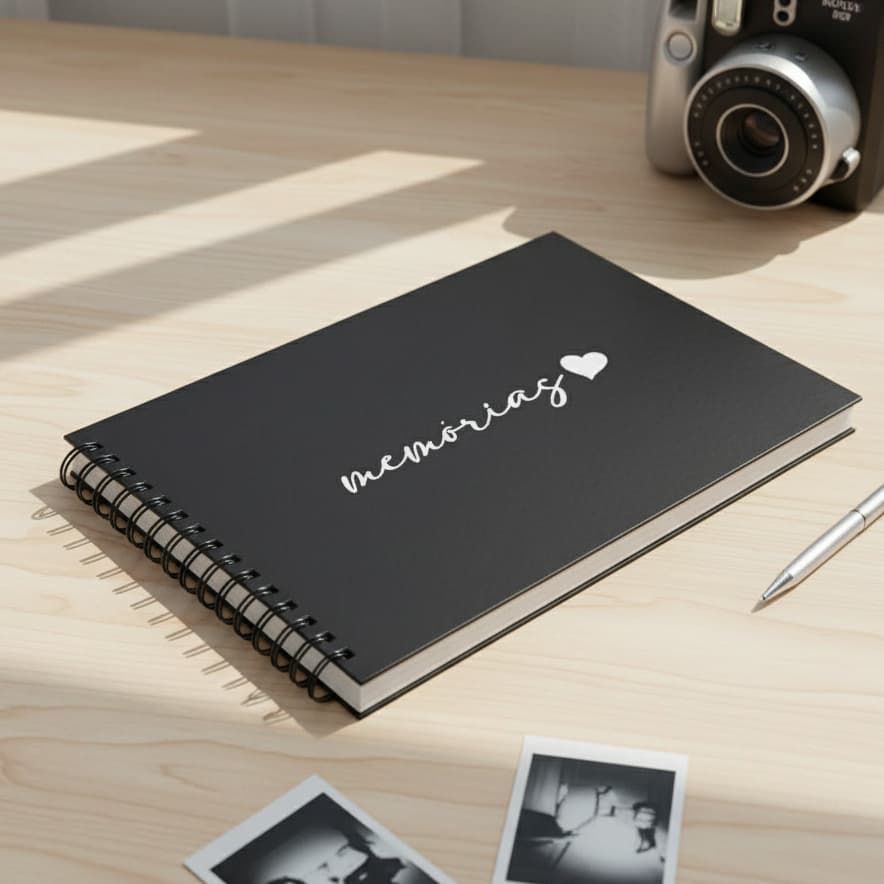 Livro Caderno Scrapbook Capa Dura Personalizável Presente Criativo Álbum Fotografia Papelaria