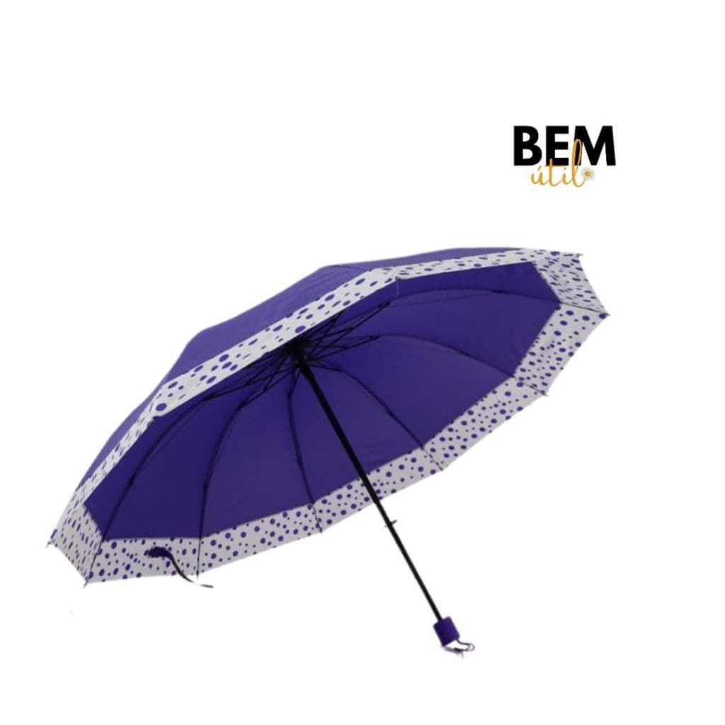 Sombrinha Poá Bolinha Irregular Guarda Chuva Prática Grande