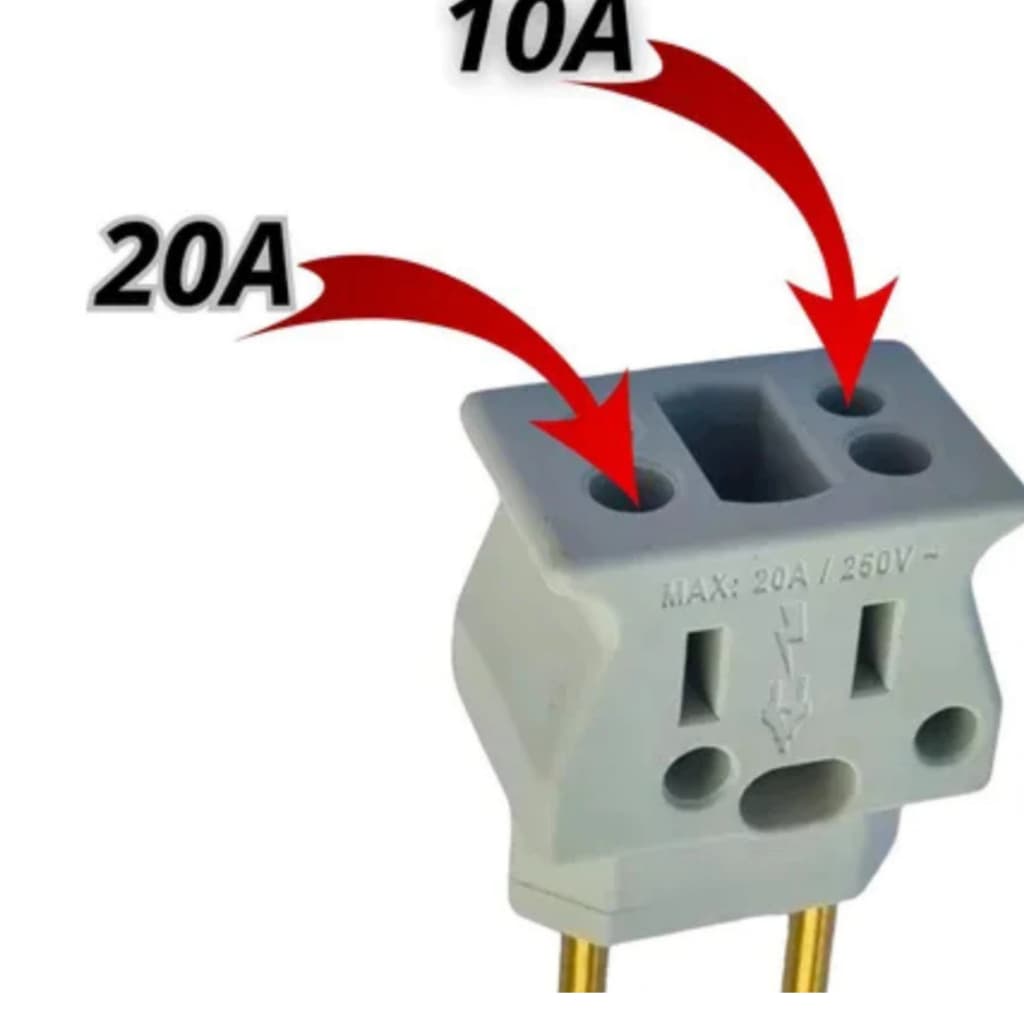 Kit 2 Adaptador Universal Pino Grosso 20a Tomada Benjamim .bom