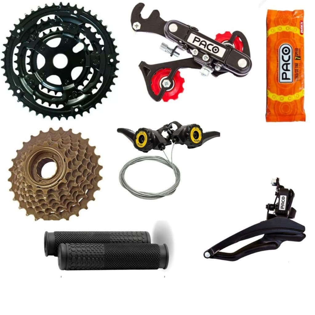 Kit Relação 18 Marchas Bicicleta Completo 18v Bike Caloi Mtb Original Bicicleta C/Marcha