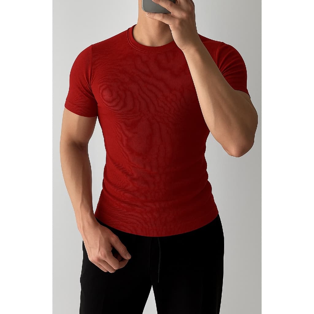 Camiseta Americana Canelada Masculina