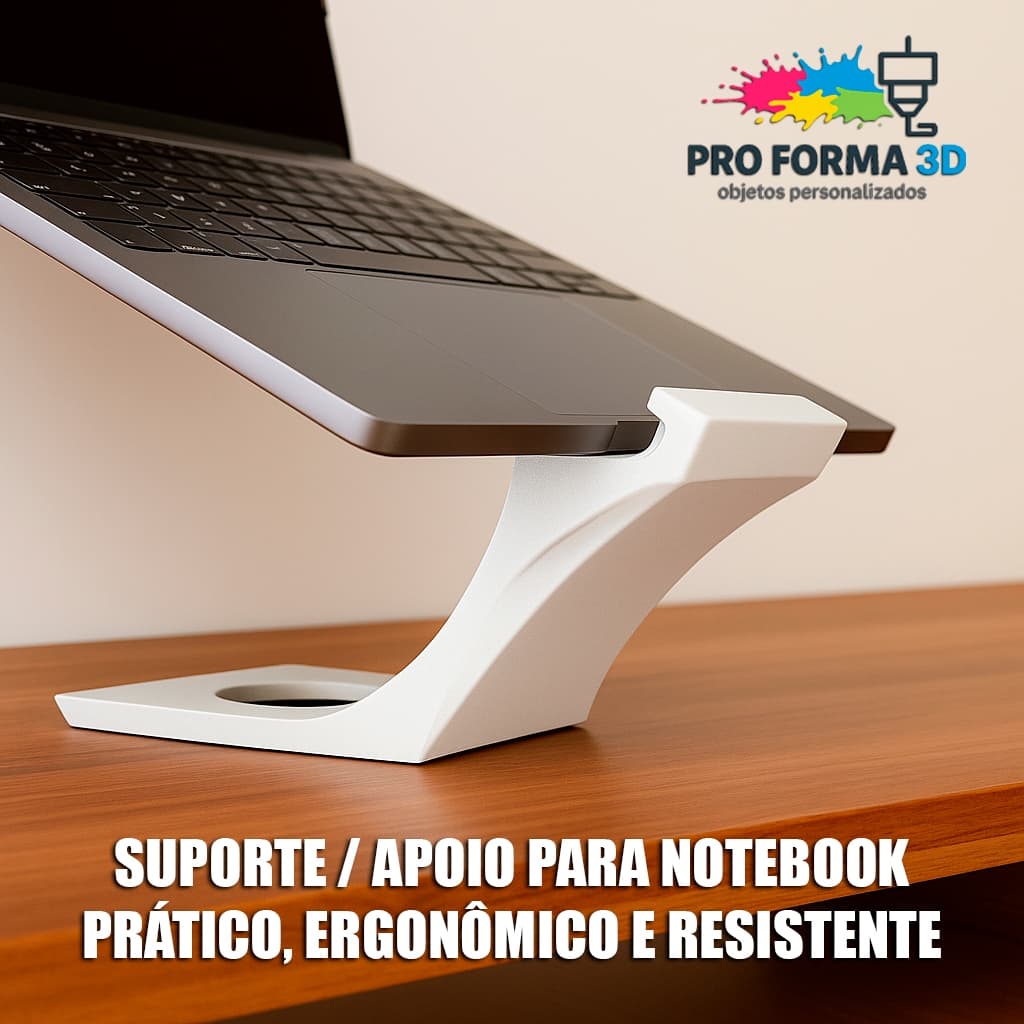 Suporte Apoio para Notebook - Moderno - Ergonômico - Pratico - Resistente
