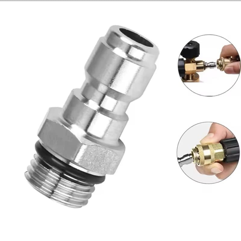 Conector de liberação rápida 1/4, rosca macho de 14mm para adaptador de 1/4 polegadas, lavadora de pressão, Snow Foam.