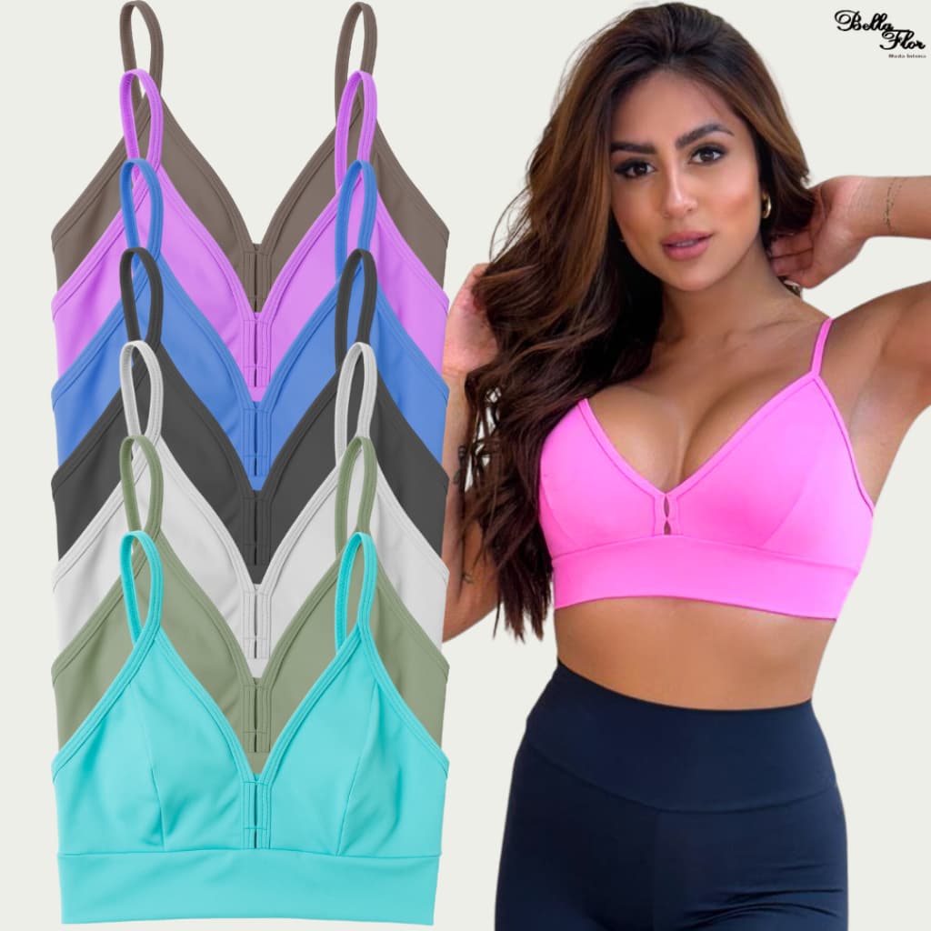 Kit 1 ou 2 Top Academia Musculação Para Fitness Casual Praia Treino C\Elástico