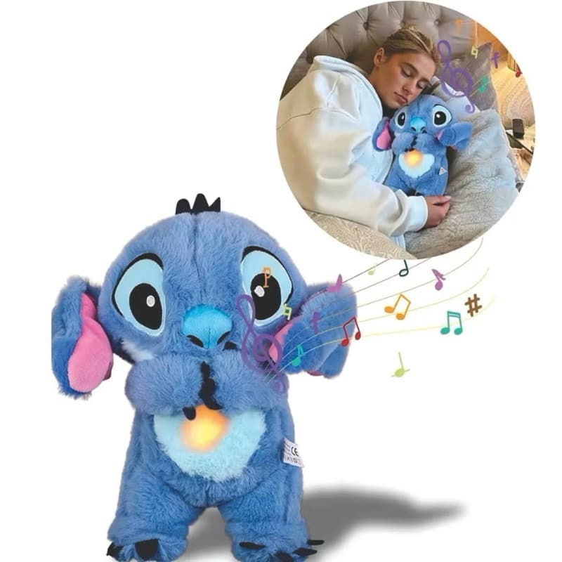 Ursinho que respira Pelúcia Lilo Stitch Angel Respiração com movimentos luzes suaves e sons calmante